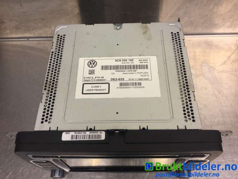 Bilstereo til VW Tiguan 2011-2016 (Type I, Fase 2)  (VOLKSWAGEN|3C8 035 195|28280041|)