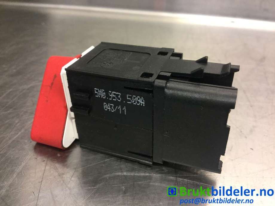 Bryter nødblink til VW Tiguan 2011-2016 (Type I, Fase 2)  (VOLKSWAGEN|5M0 953 509 A|)