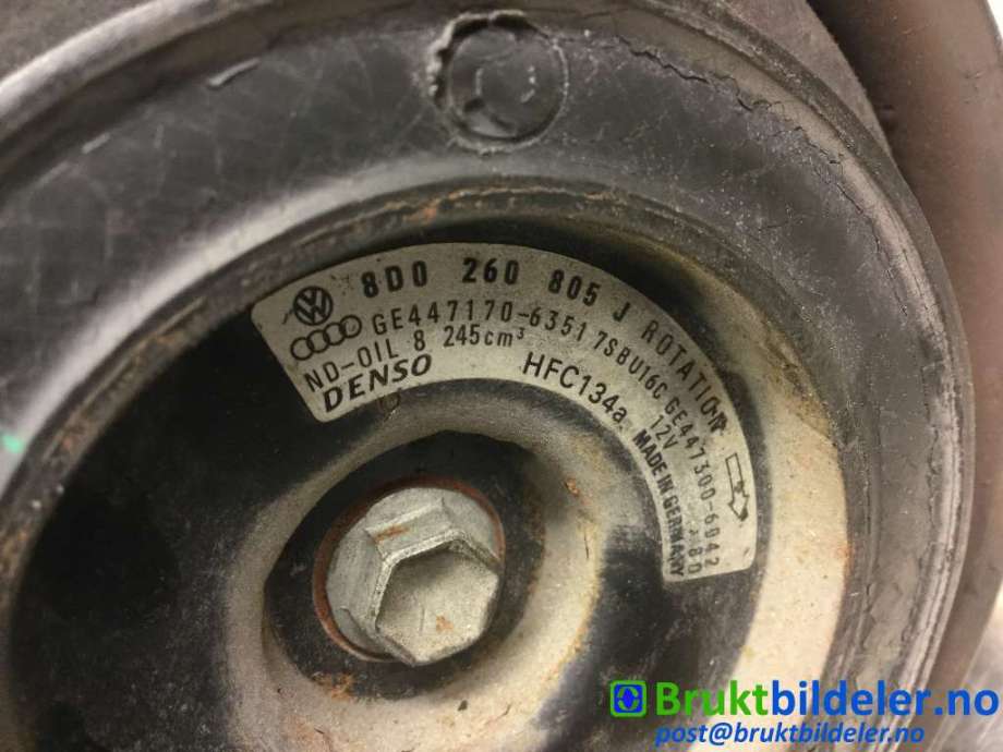 Aircondition kompressor til Audi A6 2001-2004 (Type II, Fase 2) (C5) (C5) (AUDI|8D0 260 805 J|447300-6042|)