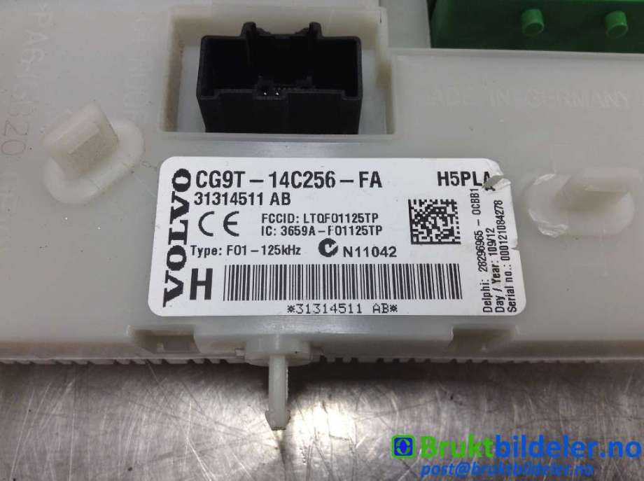 Styreenhet comfort (BCM) til Volvo XC70 2008-2013 (Type II, Fase 1)  (VOLVO|31314511AB|CG9T-14C256-FA|)