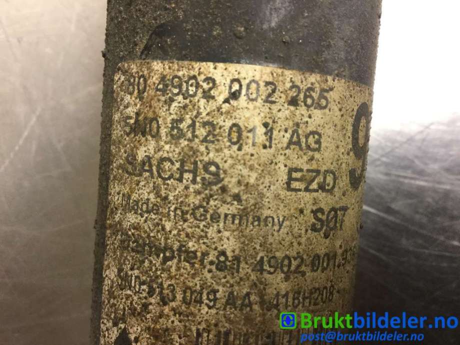 Støtdemper bak til VW Tiguan 2011-2016 (Type I, Fase 2)  (VOLKSWAGEN|5N0 512 011 AG|80 4902 002 265|)