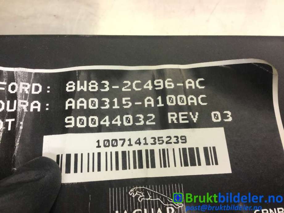 Styreenhet elektrisk parkbrems (EPB - Electric Parking Brake) til Jaguar XJ X351 2010-->>  (JAGUAR|8W83-2C496-AC|)