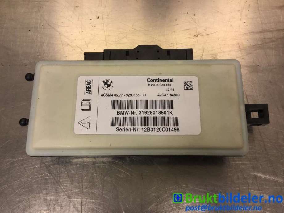 Airbag elektronikk til BMW X3 2010-2017 (F25) (F25) (BMW|65 77 9 280 185|A2C37764800|)
