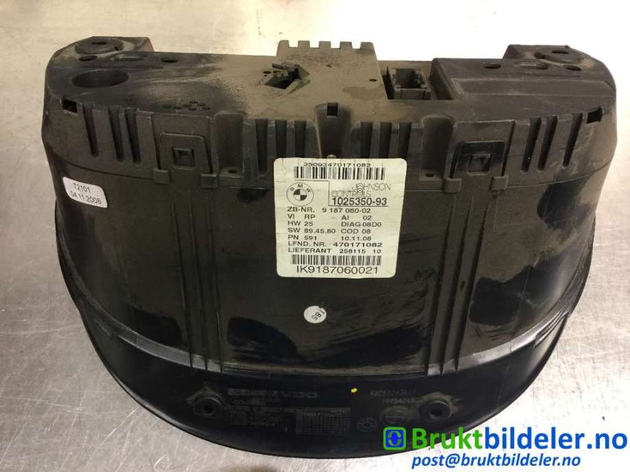 Instrumentpanel til BMW 3-Serie 2005-2011 (E90/E91/E92/E93) (E90/E91/E92/E93) (BMW|9 187 060-02|1025350-93|)