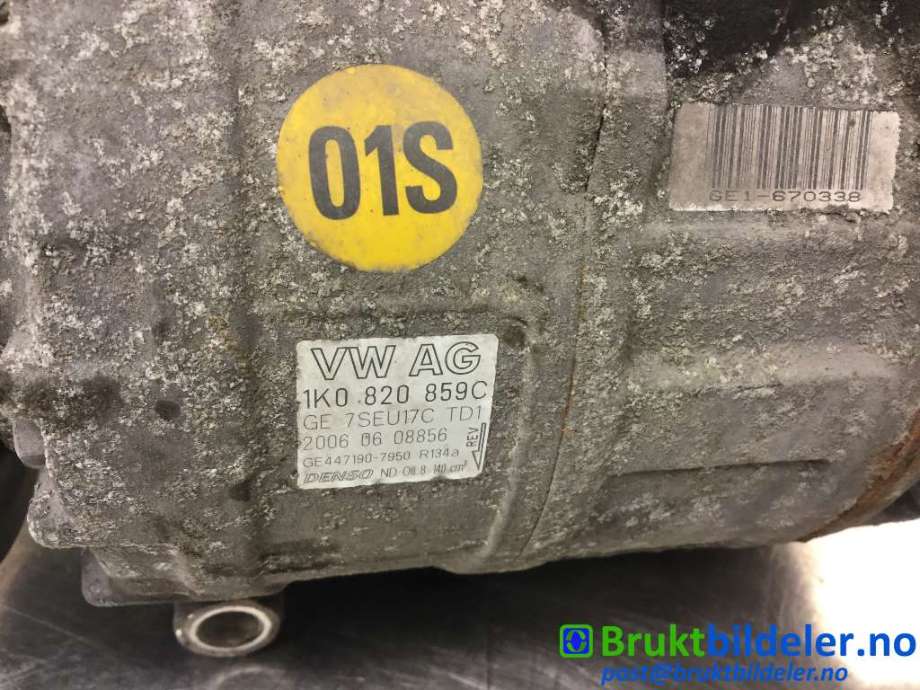 Aircondition kompressor til VW Passat 2005-2010 (B6) (B6) (VOLKSWAGEN|1K0 820 859 C|447190-7950|)
