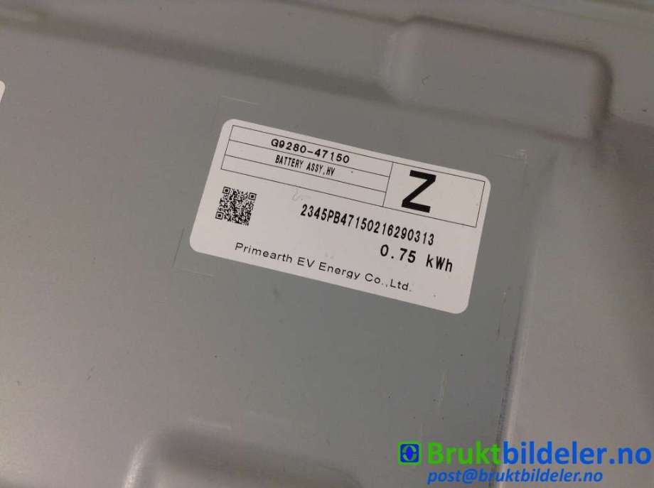 Batteripakke elbil til Toyota Corolla 2019-->>  (TOYOTA|G9280-47150|)