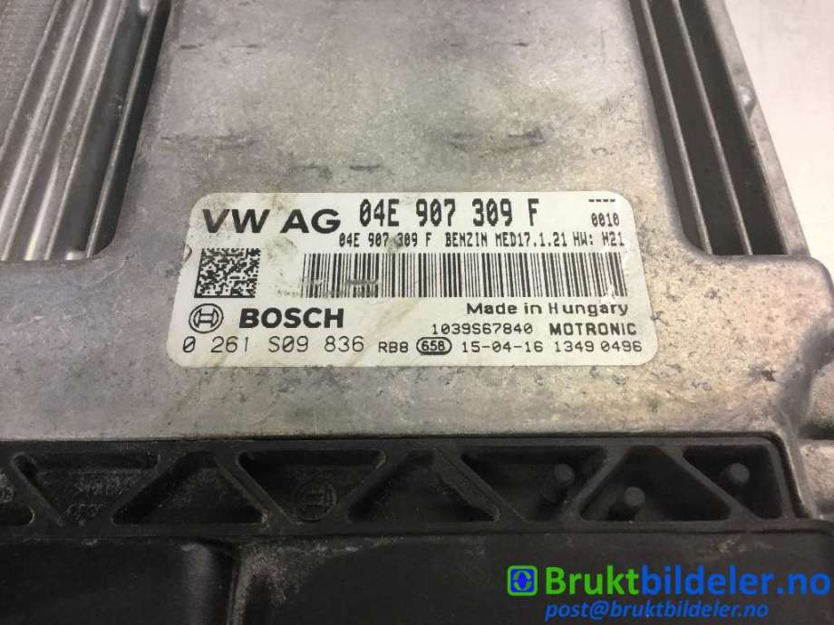 Styreenhet motor til VW e-Golf 2014-2017 (Fase 1) (VOLKSWAGEN|04E 907 309 F|0 261 S09 836|)