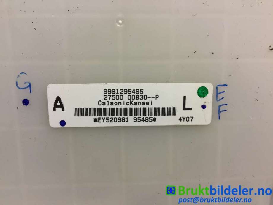 Varmeapparat betjening til Isuzu D-Max 2012-2017 (Type II, Fase 1) (ISUZU|8981295485|)