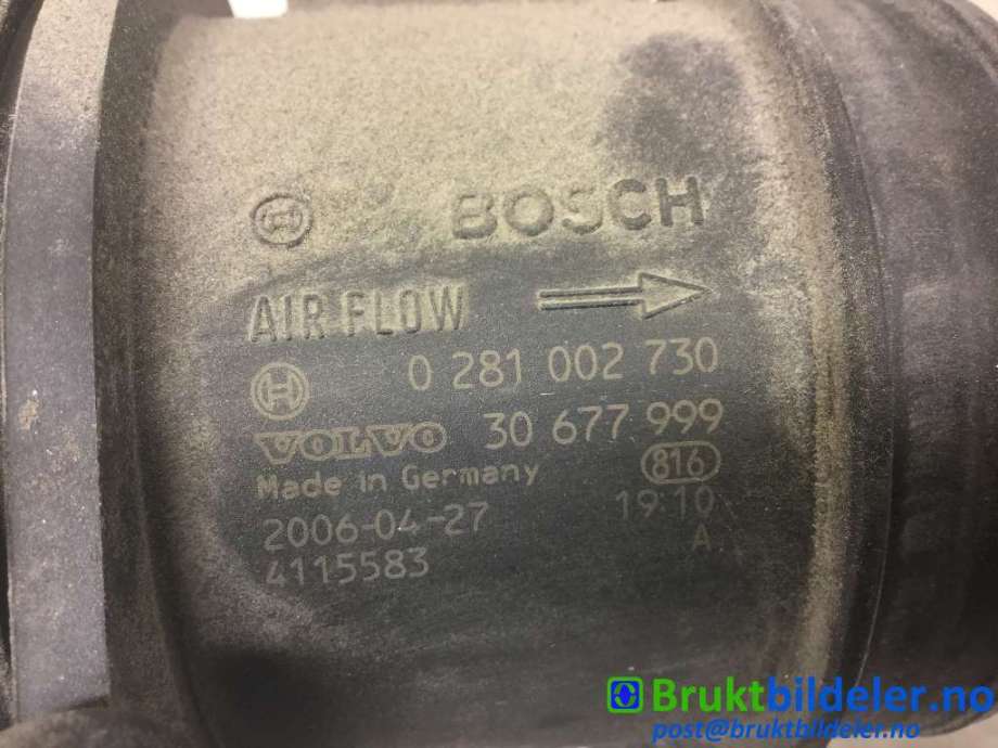 Luftmengde/luftmassemåler til Volvo XC90 2007-2014 (Type I, Fase 2)  (VOLVO|30 677 999|0 281 002 730|)
