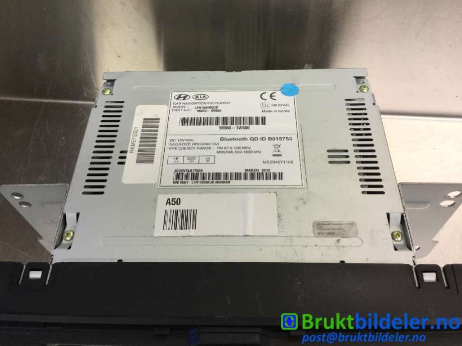Bilstereo til Kia Rio 2011-2017 Type III (KIA|96560-1W500|)
