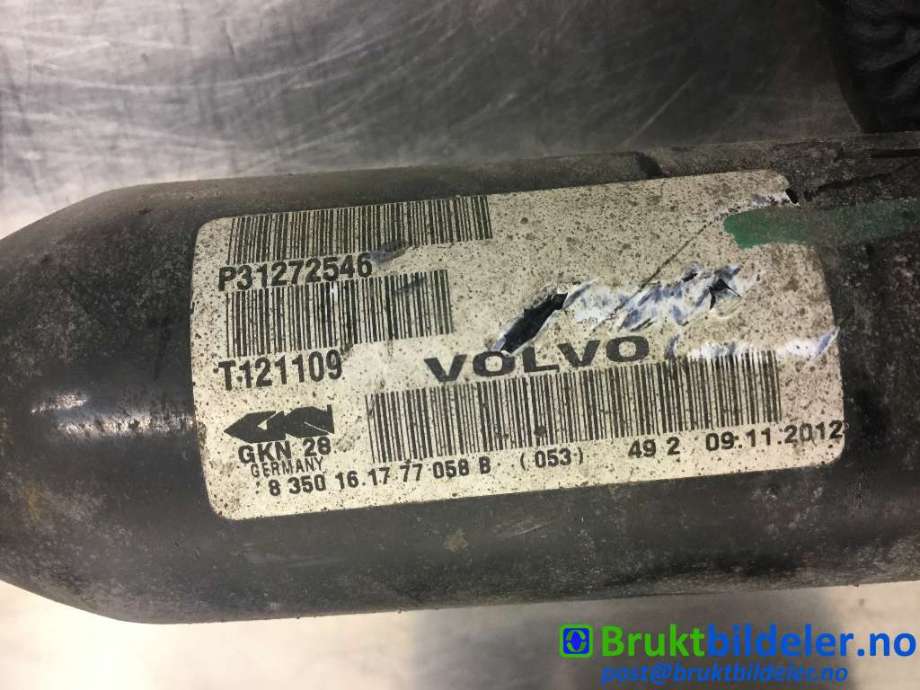 Drivaksel høyre foran til Volvo XC60 2008-2013 (Type I, Fase 1)  (VOLVO|31272546|)