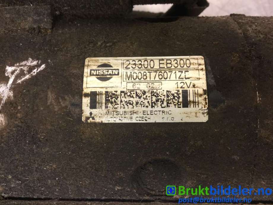 Starter diesel til Nissan Navara 2005-2010 (Fase 1) (D40) (D40) (NISSAN|23300EB300|M008T76071ZE|)