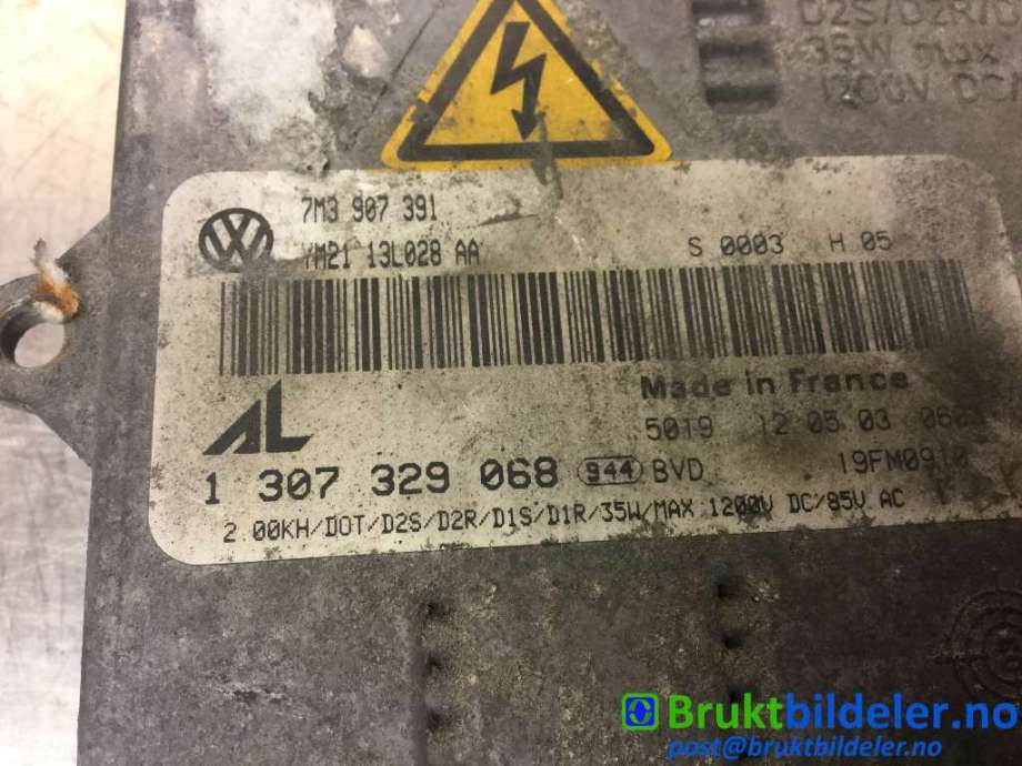 Styreenhet xenon/ballast til VW Sharan 2000-2010 (Type I, Fase 2)  (VOLKSWAGEN|7M3 907 391|1 307 329 068|)