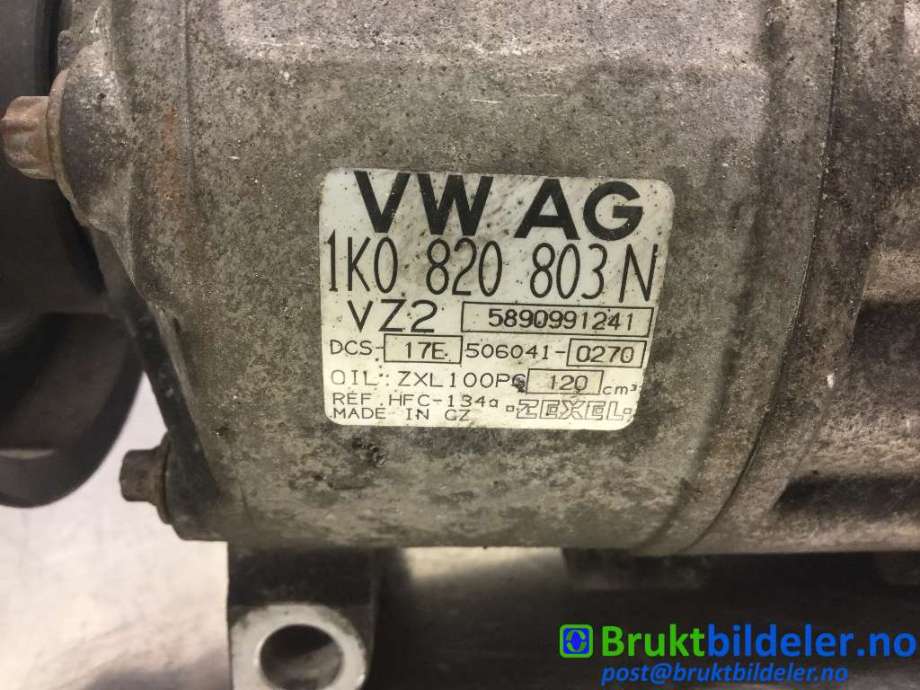 Aircondition kompressor til Audi A3 2003-2008 (Type II, Fase 1)  (AUDI|1K0 820 803 N|589Q991241|)