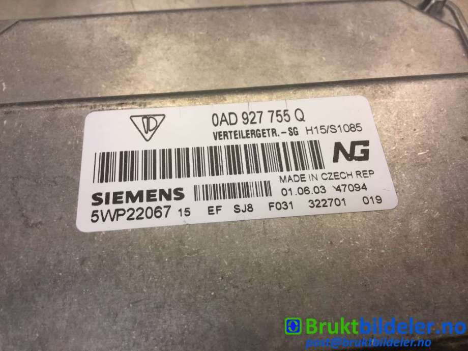 Styreenhet girkasse til Porsche Cayenne 2002-2006 (Fase 1) (9PA) (9PA) (PORSCHE|0AD 927 755 Q|5WP22067|)
