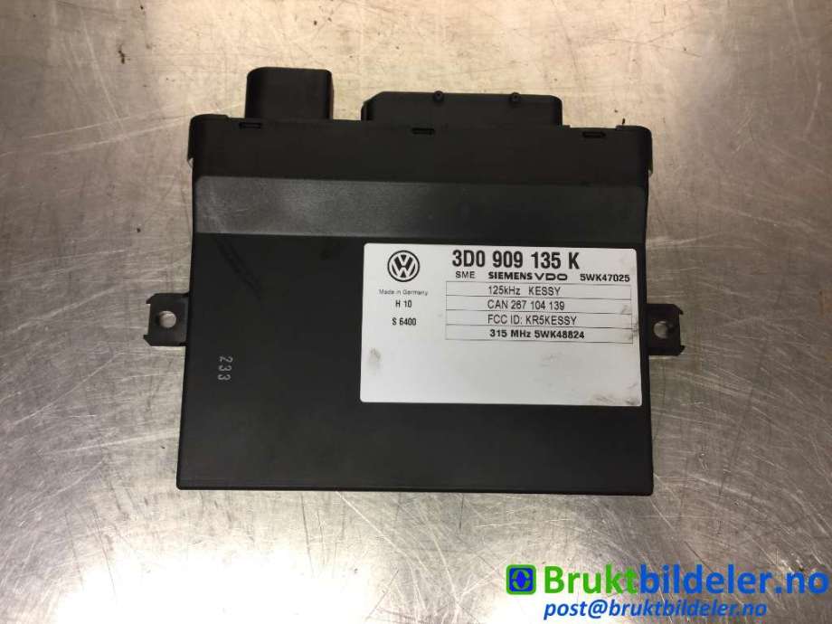 Styreenhet nøkkelfri/keyless til Porsche Cayenne 2002-2006 (Fase 1) (9PA) (9PA) (PORSCHE|3D0 909 135 K|)
