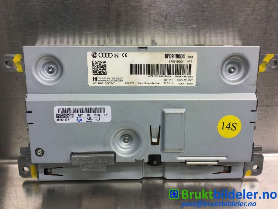 Instrument kjørecomputer til Audi Q7 2010-2015 (Type I, Fase 2)  (AUDI|8F0 919 604|)