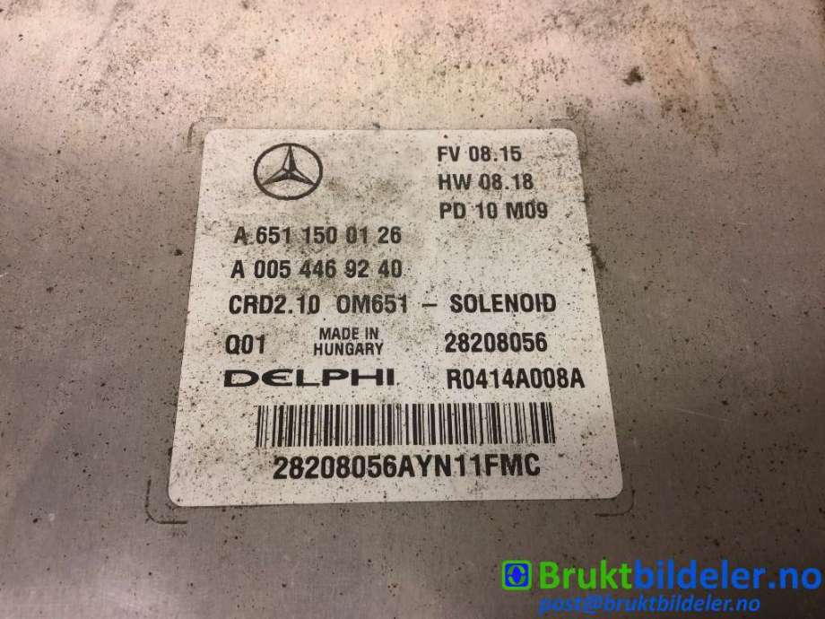 Styreenhet motor til Mercedes C-Klasse 2011-2014 (Fase 2) (W204) (W204) (MERCEDES|A 651 150 01 26|28208056|)