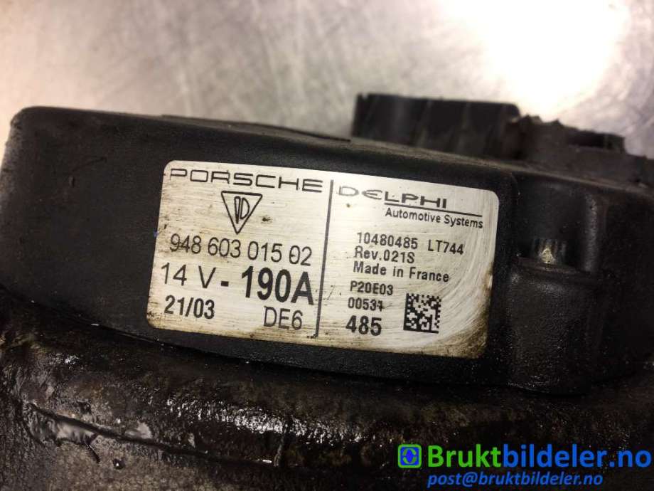 Dynamo til Porsche Cayenne 2002-2006 (Fase 1) (9PA) (9PA) (PORSCHE|94860301502|)
