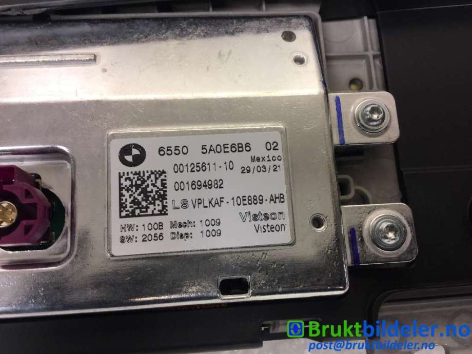 Instrument kjørecomputer til BMW X5 2018-->> (G05) (G05) (BMW|6550 5A0E6B6|00125611-10|001694982)