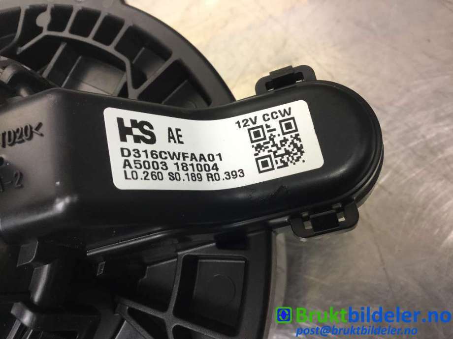 Varmeapparat motor til Hyundai Ioniq Electric 2019-->> (Fase 2)  (HYUNDAI||D316CWFAA01)