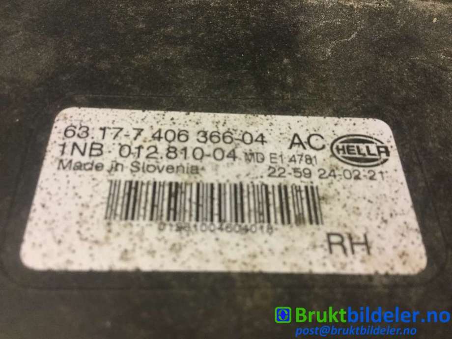 Tåkelykt høyre foran til BMW X5 2018-->> (G05) (G05) (BMW|63 17 7 406 366 04|)
