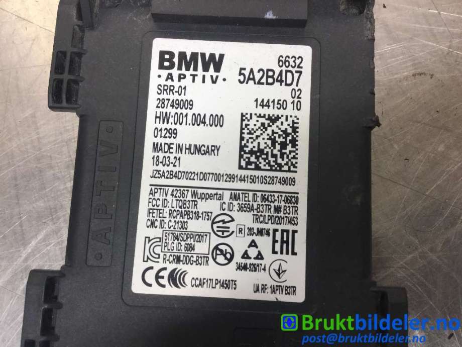 Sensor radar til BMW X5 2018-->> (G05) (G05) (BMW|6632 5A2B4D7|)