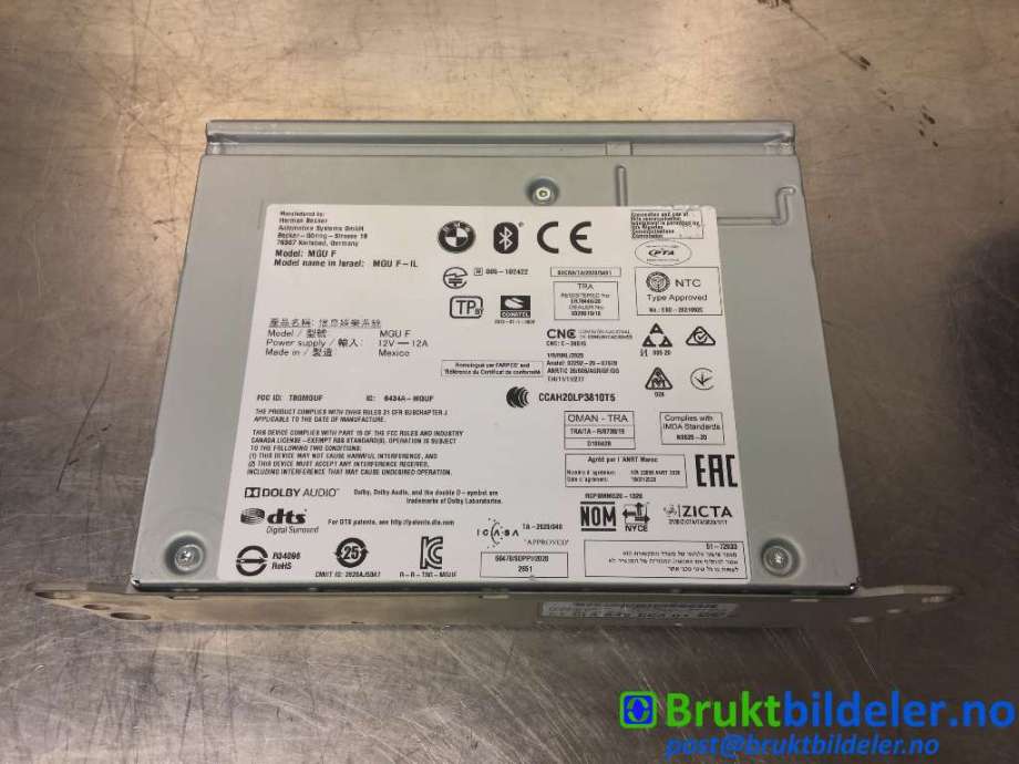 Bilstereo navigasjon til BMW X5, 2018-->> (G05) (G05) (BMW|6512 CI5A42CC2)