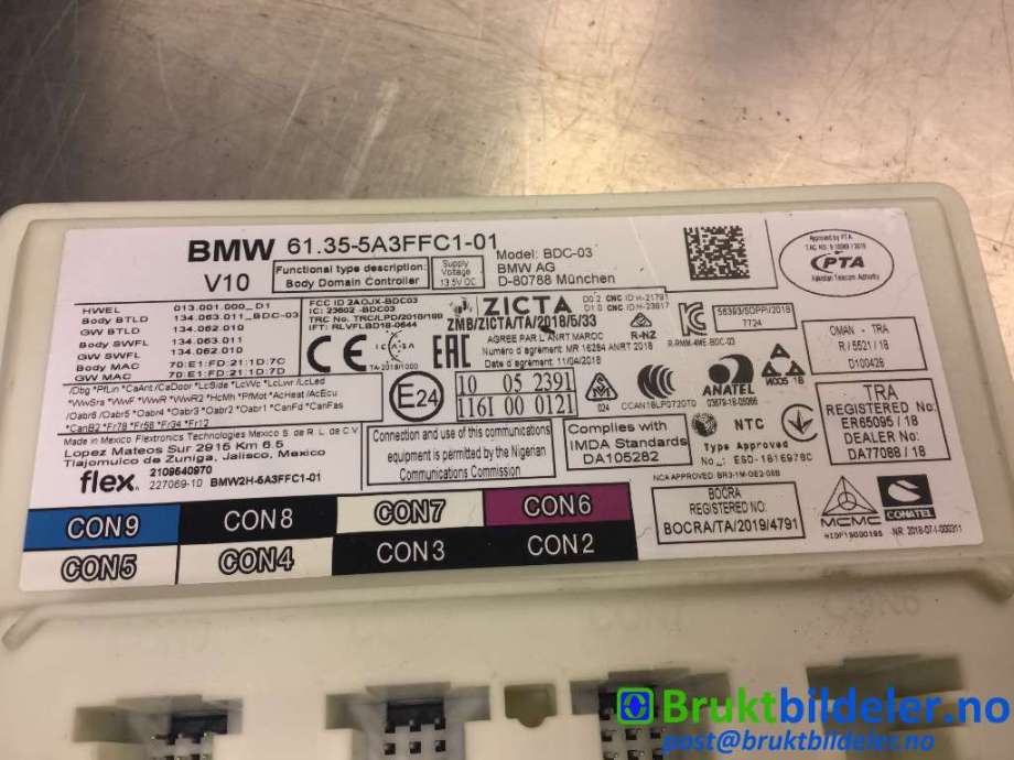 Sikringsboks til BMW X5 2018-->> (G05) (G05) (BMW|5A3FFC1||6135 5A3FFC1)