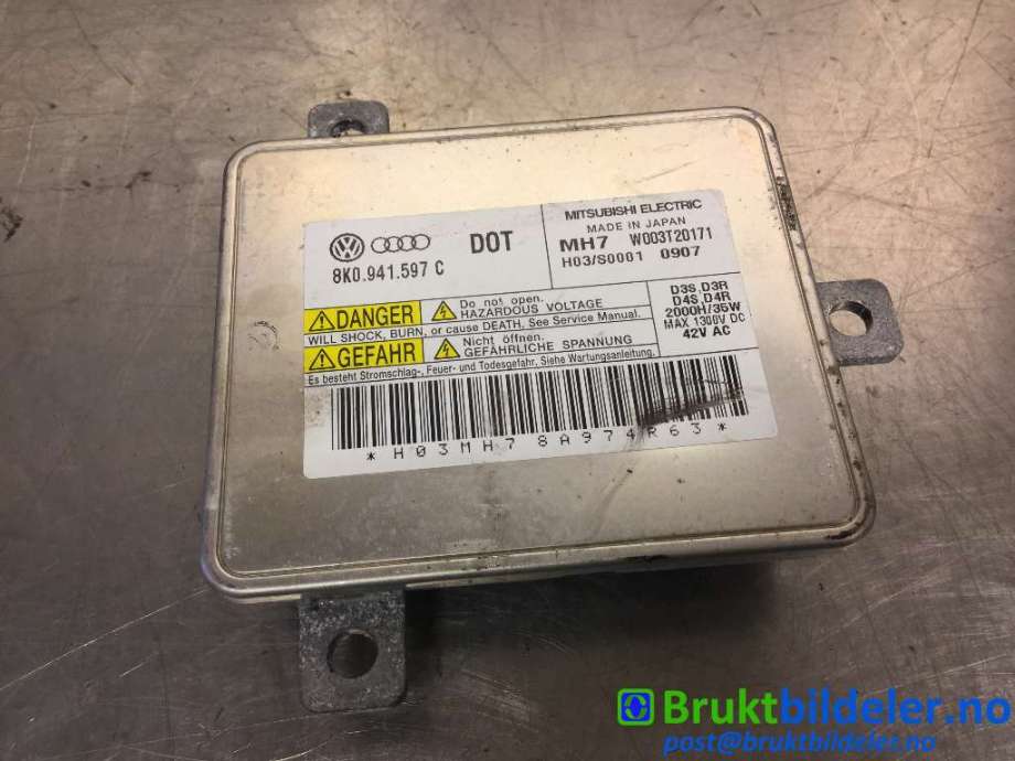 Styreenhet xenon/ballast til VW Touran 2010-2015 (Type I, Fase 3)  (VOLKSWAGEN|8K0 941 597 C|W003T20171|)