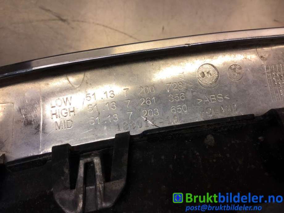 Grill til BMW 5-Serie 2010-2017 (F10/F11) (F10/F11) (BMW|51 13 7 200 728|188013-10|)