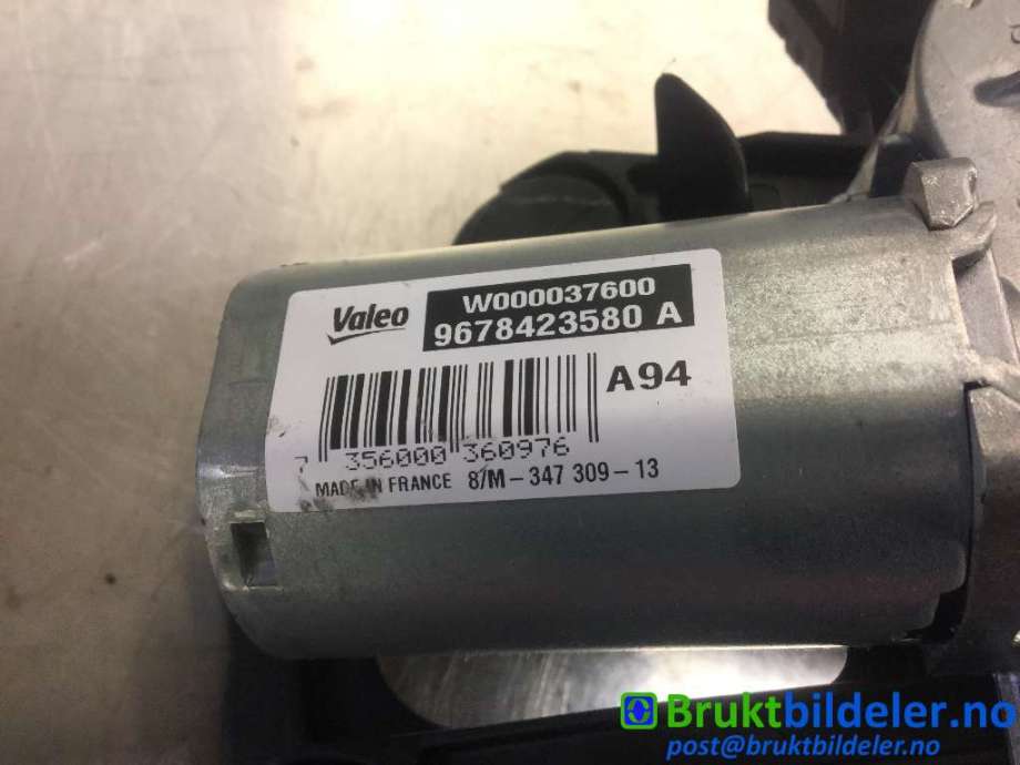 Viskermotor bakrute til Peugeot 2008 2013-2019 (Type I)  (PEUGEOT|9678423580 A|)
