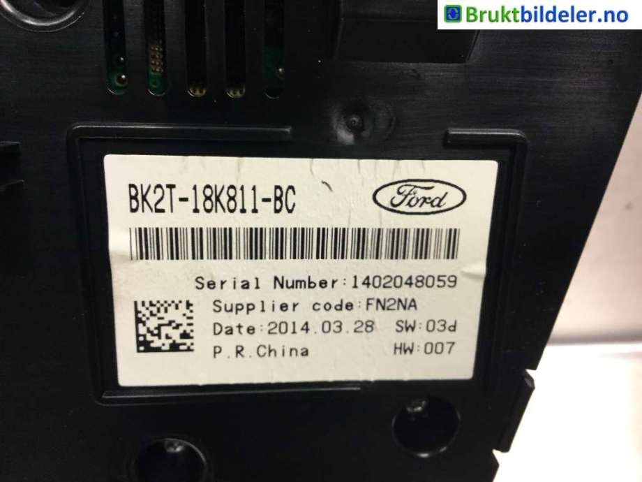 Bilstereo diverse til Ford Transit Connect 2013-2018 Type II, Fase 1  (FORD|BK2T-18K811-BC|)