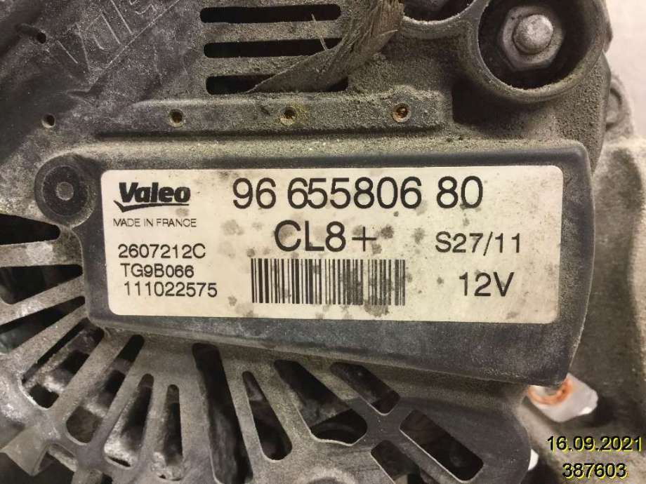 Dynamo til Citroën Jumpy 2007-2016 (Type II)  (CITROEN|9665580680|2607212C|TG9B066)