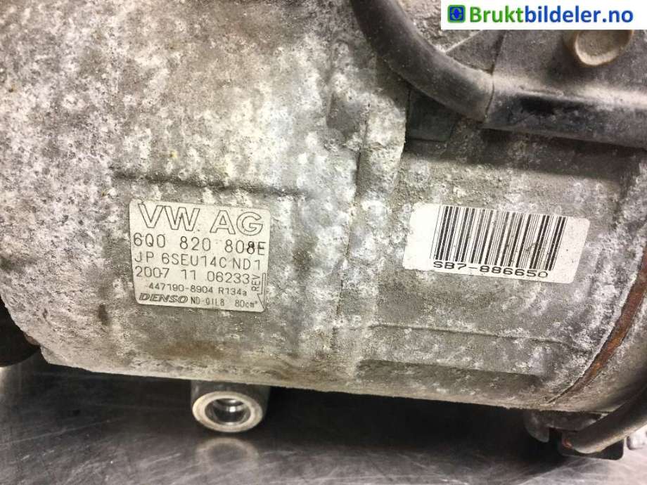 Aircondition kompressor til Škoda Fabia 2007-2010 (Type II, Fase 1)  (SKODA|6Q0 820 808 E|447190-8904|)
