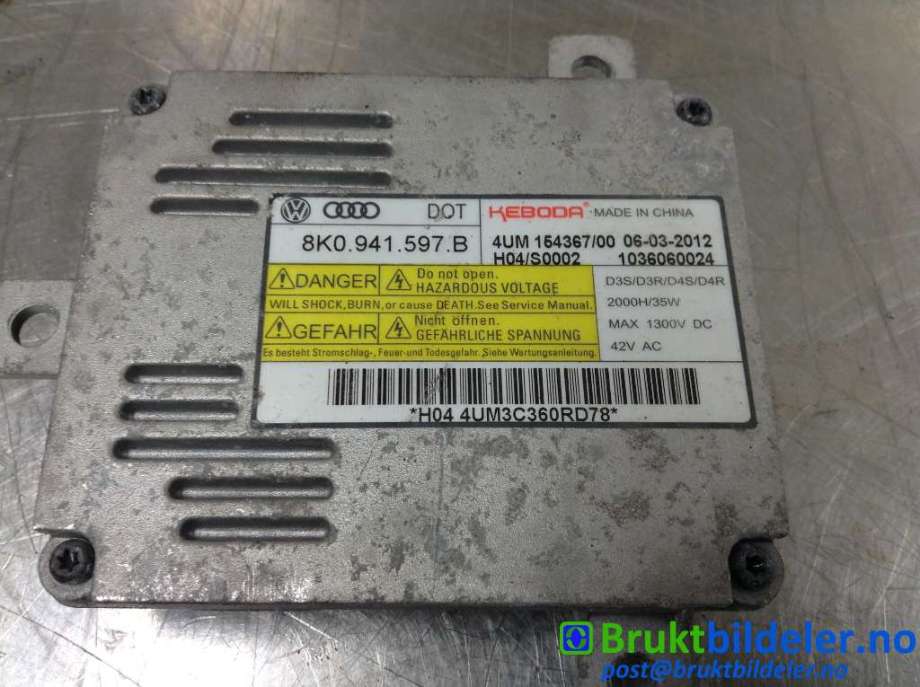 Styreenhet xenon/ballast til VW Golf VII 2012-2017 (Fase 1) (VOLKSWAGEN|8K0 941 597 B|1036060024|)