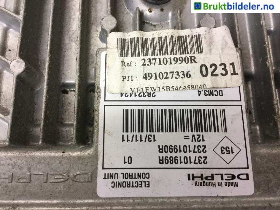 Styreenhet motor til Renault Kangoo 2008-2021 (Type II)  (RENAULT|237101990R|)