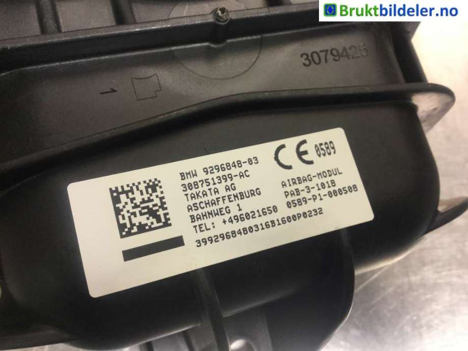 Airbag passasjer til BMW X1 2015-2022 (F48) (F48) (BMW|9296848|)