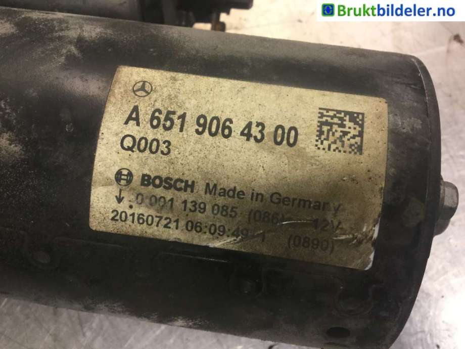 Starter diesel til Mercedes Vito 2014-->> (W447) (W447) (MERCEDES|A 651 906 43 00|0 001 139 085|)