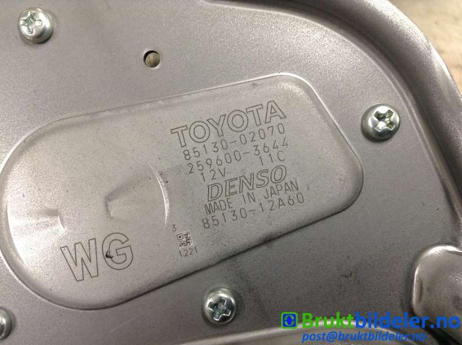 Viskermotor bakrute til Toyota Corolla 2019-->>  (TOYOTA|85130-02070|259600-3644|)