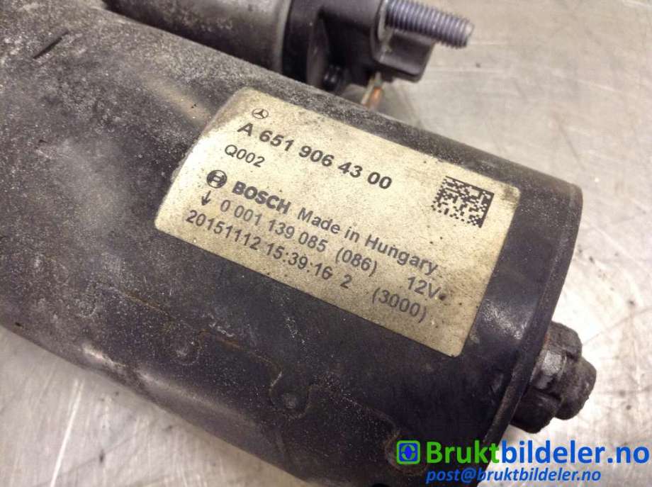 Starter diesel til Mercedes Vito 2014-->> (W447) (W447) (MERCEDES|A 651 906 43 00|0 001 139 085|)