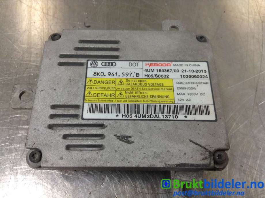 Styreenhet xenon/ballast til Škoda Yeti 2014-2017 (Fase 2)  (SKODA|8K0 941 597 B|1036060024|)