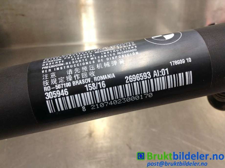 Baklukedemper til BMW X1 2015-2022 (F48) (F48) (BMW|51 24 7 350 837||2696593 AI01)