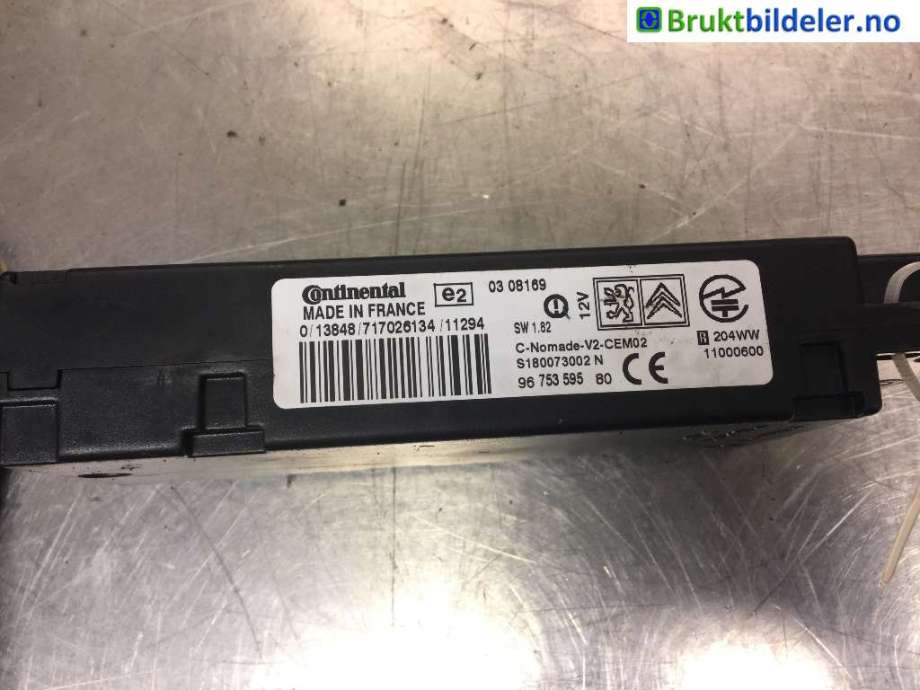 Styreenhet diverse til Peugeot Expert 2007-2016 (Type II)  (PEUGEOT|96 753 595 80|)