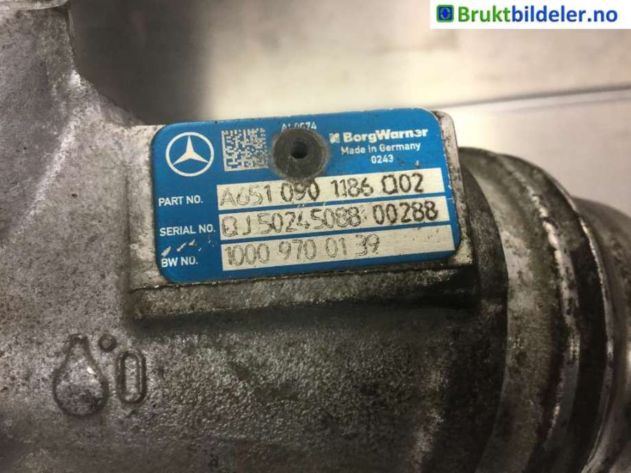 Turbo til Mercedes C-Klasse 2014-2018 (Fase 1) (W205) (W205) (MERCEDES|A 651 090 11 86|)