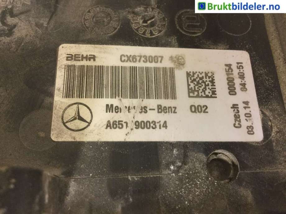 Intercooler til Mercedes C-Klasse 2014-2018 (Fase 1) (W205) (W205) (MERCEDES|A 651 090 03 14|)