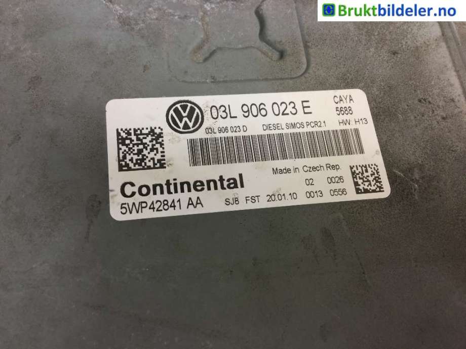 Styreenhet motor til VW Polo 2009-2014 (Type V, Fase 1)  (VOLKSWAGEN|03L 906 023 E|5WP42841AA|)