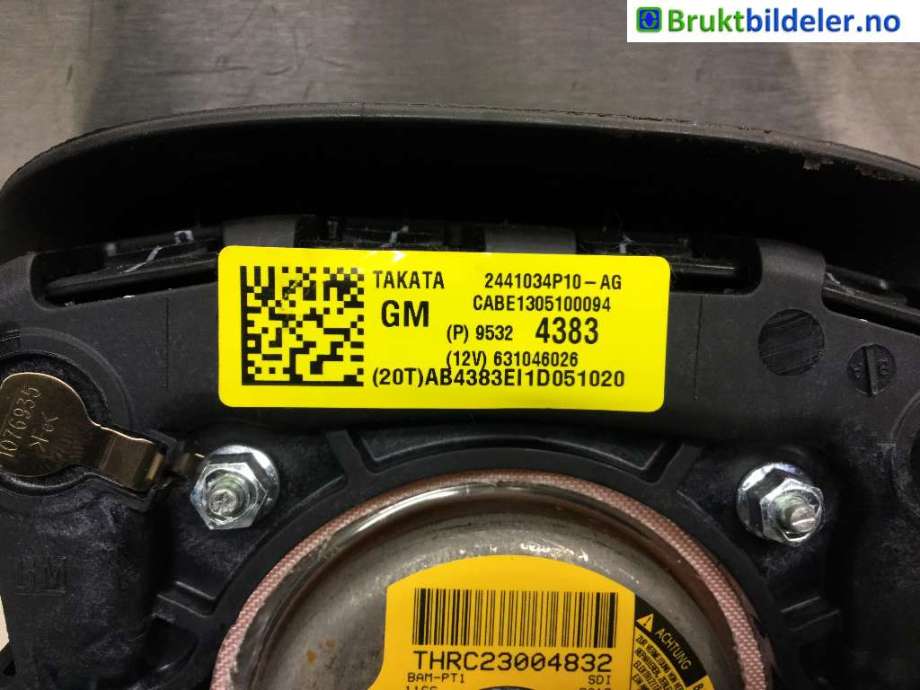 Airbag rattpute til Opel Mokka 2012-2016 (Type I, Fase 1)  (OPEL||631046026)