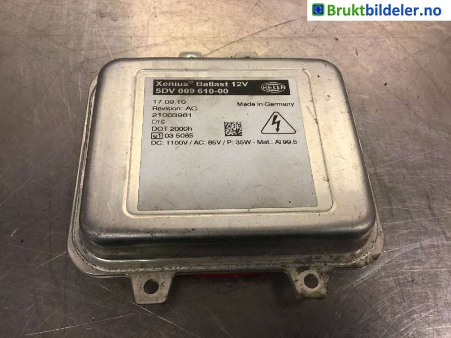 Styreenhet xenon/ballast til Škoda Octavia 2009-2013 (Type II, Fase 2) (SKODA||5DV 009 610-00)