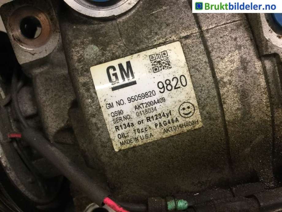 Aircondition kompressor til Opel Mokka 2012-2016 (Type I, Fase 1) (OPEL|95059820|AKT200A409|AKT011H403H)